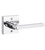 Baldwin Reserve PVSQUCSR260 Polished Chrome Privacy Square Lever with Contemporary Square Rose