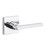 Baldwin Reserve PVSQUCSR260 Polished Chrome Privacy Square Lever with Contemporary Square Rose