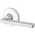 Baldwin Reserve PVSQUCRR260 Polished Chrome Privacy Square Lever with Contemporary Round Rose