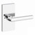Baldwin Reserve PVTUBCFR260 Polished Chrome Privacy Tube Lever with Contemporary 5" Rose
