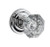 Baldwin Reserve PVCRYTRR260 Polished Nickel Privacy Crystal Knob with Traditional Round Rose