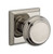 Baldwin Reserve PVTRATSR055 Lifetime Polished Nickel Privacy Traditional Knob with Traditional Square Rose