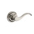 Baldwin Reserve PVCURTRR055 Lifetime Polished Nickel Privacy Curve Lever with Traditional Round Rose