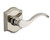 Baldwin Reserve PVCURTAR055 Lifetime Polished Nickel Privacy Curve Lever with Traditional Arch Rose