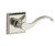 Baldwin Reserve PVCURTSR055 Lifetime Polished Nickel Privacy Curve Lever with Traditional Square Rose