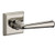 Baldwin Reserve PVFEDTSR055 Lifetime Polished Nickel Privacy Federal Lever with Traditional Square Rose