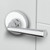 Baldwin Reserve PVFEDCRR055 Lifetime Polished Nickel Privacy Federal Lever with Contemporary Round Rose