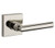 Baldwin Reserve PVTUBCSR055 Lifetime Polished Nickel Privacy Tube Lever with Contemporary Square Rose