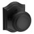 Baldwin Reserve PVTRATAR190 Satin Black Privacy Traditional Knob with Traditional Arch Rose