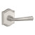 Baldwin Reserve PVFEDTAR150 Satin Nickel Privacy Federal Lever with Traditional Arch Rose