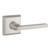 Baldwin Reserve PVSQUTSR150 Satin Nickel Privacy Square Lever with Traditional Square Rose