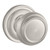 Baldwin Reserve PVTRATRR150X260 Satin Nickel x Polished Chrome Privacy Traditional Knob with Traditional Round Rose