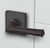 Baldwin Reserve PVFEDCSR112 Venetian Bronze Privacy Federal Lever with Contemporary Square Rose