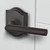 Baldwin Reserve PVTUBTAR112 Venetian Bronze Privacy Tube Lever with Traditional Arch Rose