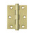 Deltana DSB3025US3-UNL Unlacquered Brass 3" x 2-1/2" Square Corner Brass Hinge