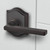 Baldwin Reserve PVSQUTAR112 Venetian Bronze Privacy Square Lever with Traditional Arch Rose