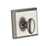Baldwin Reserve SCRSD492 White Bronze Single Cylinder Rustic Square Deadbolt