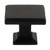 Rusticware 992BLK 1-3/8" Modern Square Cabinet Knob Black Finish