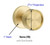 Emtek VR-US3NL-PHD Unlacquered Brass Verve Pair Half Dummy Knobs with Your Choice of Rosette