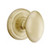 Emtek E-US4-PHD Satin Brass Egg (Pair) Half Dummy Knobs with Your Choice of Rosette