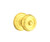 Emtek W-US3NL-PHD Unlacquered Brass Waverly (Pair) Half Dummy Knobs with Your Choice of Rosette