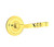 Emtek SF-US3NL-PASS Unlacquered Brass Santa Fe Passage Lever with Your Choice of Rosette