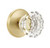 Emtek AS-US4-PASS Satin Brass Astoria Clear Glass Passage Knob with Your Choice of Rosette