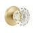 Emtek AS-US4-PRIV Satin Brass Astoria Clear Glass Privacy Knob with Your Choice of Rosette