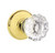 Emtek AS-US3NL-PRIV Unlacquered Brass Astoria Clear Glass Privacy Knob with Your Choice of Rosette