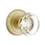 Emtek GT-US4-PHD Satin Brass Georgetown Glass (Pair) Half Dummy Knobs with Your Choice of Rosette