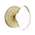 Emtek HT-US4-PHD Satin Brass Hampton Glass (Pair) Half Dummy Knobs with Your Choice of Rosette