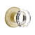 Emtek LW-US4-PASS Satin Brass Lowell Glass Passage Knob with Your Choice of Rosette
