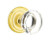 Emtek LW-US3NL-PHD Unlacquered Brass Lowell Glass (Pair) Half Dummy Knobs with Your Choice of Rosette