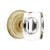 Emtek WS-US4-PHD Satin Brass Windsor Glass (Pair) Half Dummy Knobs with Your Choice of Rosette