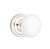 Emtek IW-US14-PHD Polished Nickel Ice White Porcelain (Pair) Half Dummy Knobs with Your Choice of Rosette