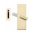 Emtek 222201US4 Modern Rectangular Barn Door Privacy Lock with Strike Satin Brass Finish