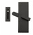 Emtek 222201US19 Modern Rectangular Barn Door Privacy Lock with Strike Flat Black Finish