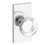 Baldwin Reserve PSCCYCFR260 Polished Chrome Passage Contemporary Crystal Knob with Contemporary 5" Rose