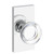 Baldwin Reserve PVCCYCFR260 Polished Chrome Privacy Contemporary Crystal Knob with Contemporary 5" Rose