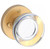 Baldwin Reserve PVCCYCRR044 Lifetime Satin Brass Privacy Contemporary Crystal Knob with Contemporary Round Rose