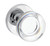 Baldwin Reserve PVCCYCRR260 Polished Chrome Privacy Contemporary Crystal Knob with Contemporary Round Rose