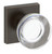 Baldwin Reserve PSCCYCSR112 Venetian Bronze Passage Contemporary Crystal Knob with Contemporary Square Rose