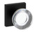 Baldwin Reserve PSCCYCSR190 Satin Black Passage Contemporary Crystal Knob with Contemporary Square Rose