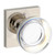 Baldwin Reserve FDCCYCSR055 Lifetime Polished Nickel Full Dummy Contemporary Crystal Knob with Contemporary Square Rose