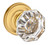 Baldwin 5080044IDM-PRE Lifetime Satin Brass Fillmore Crystal Half Dummy Knob with 5048 Rose