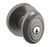 Baldwin 5237076FD Lifetime Graphite Nickel Exterior Full Dummy Bethpage Knob with R027 Rose
