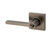 Baldwin 5285076RENT Lifetime Graphite Nickel Keyed Entry Square Lever with Square Rose (Right Handed)