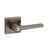 Baldwin 5285076RENT Lifetime Graphite Nickel Keyed Entry Square Lever with Square Rose (Right Handed)