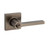 Baldwin 5285076LENT Lifetime Graphite Nickel Keyed Entry Square Lever with Square Rose (Left Handed)