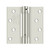 Deltana DSH44U14 Polished Nickel 4" x 4" Steel Square Corner Spring Hinge